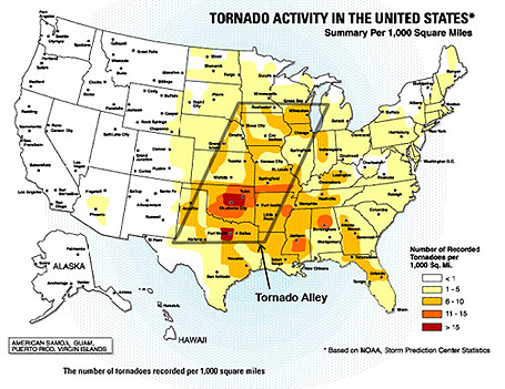 Tornado Hazard Map